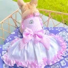 Luxe Pink Gingham Seersucker Dog Dress (Limited Edition)