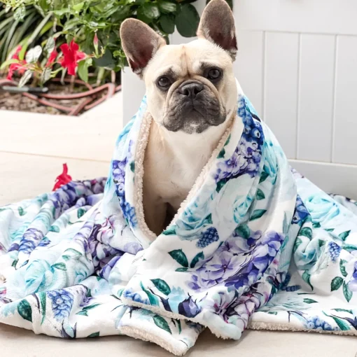 Purple Floral - Extra Soft Pet Blanket